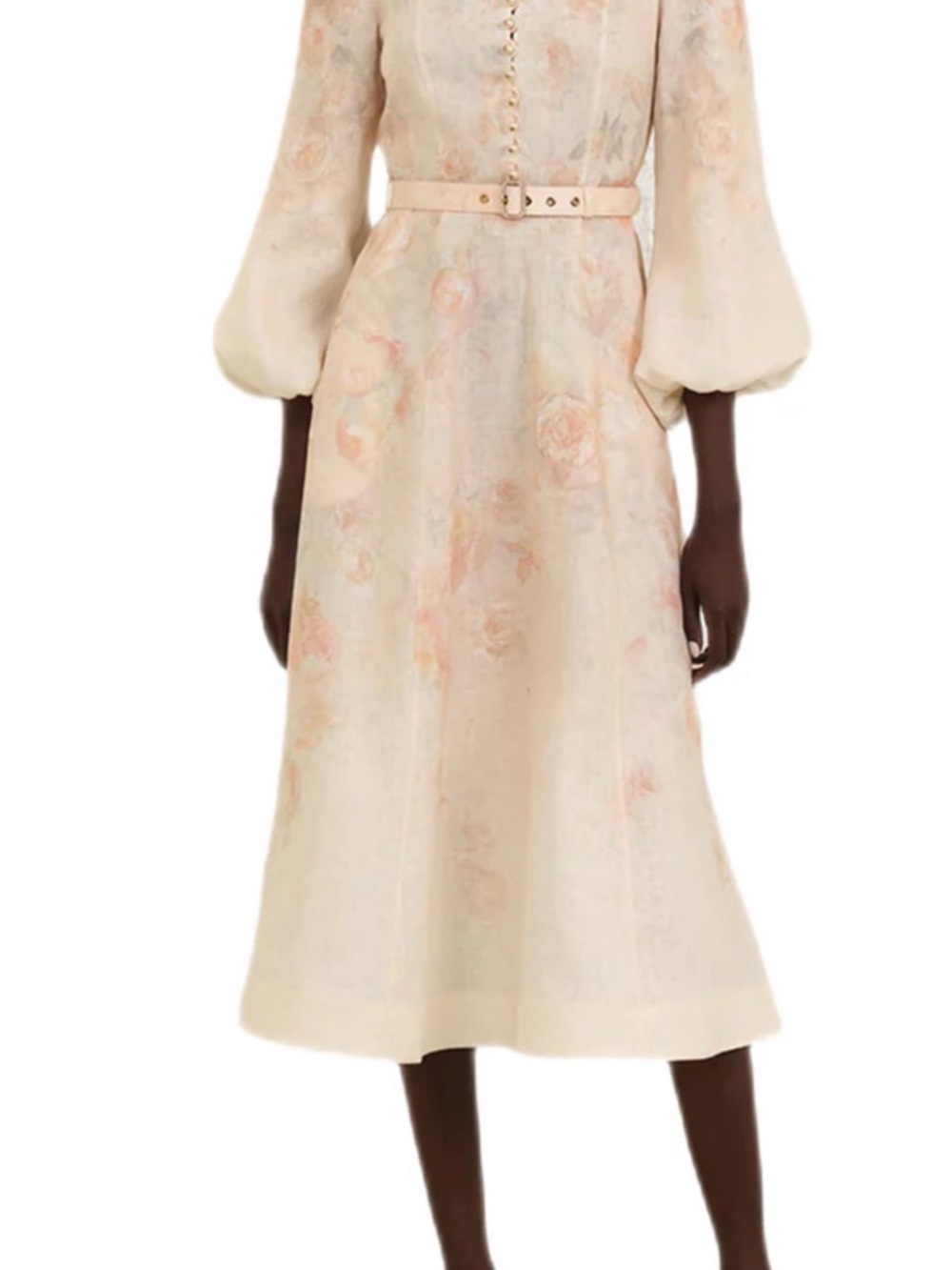 Zimmermann Crush linen midi  Floral Belted Midi Dress size 2 Zimmermann (6/8)